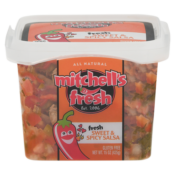 slide 1 of 1, Mitchells Sweet & Spicy Salsa, 15 oz