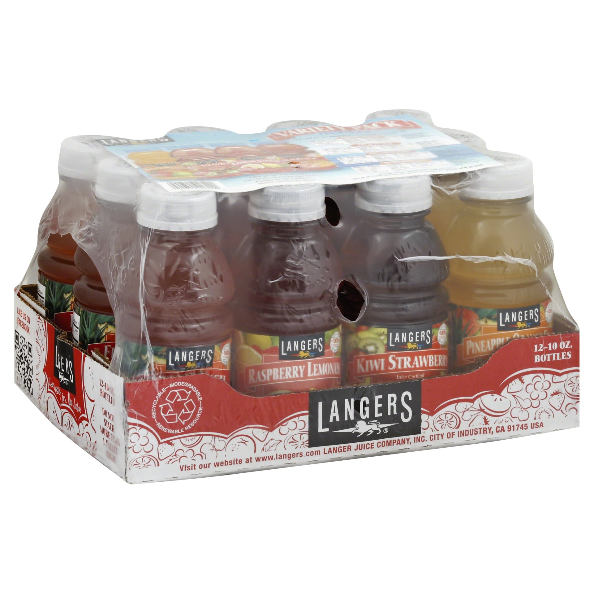 slide 1 of 4, Langers Tropical Juice Variety Pack, 12 ct; 10 fl oz