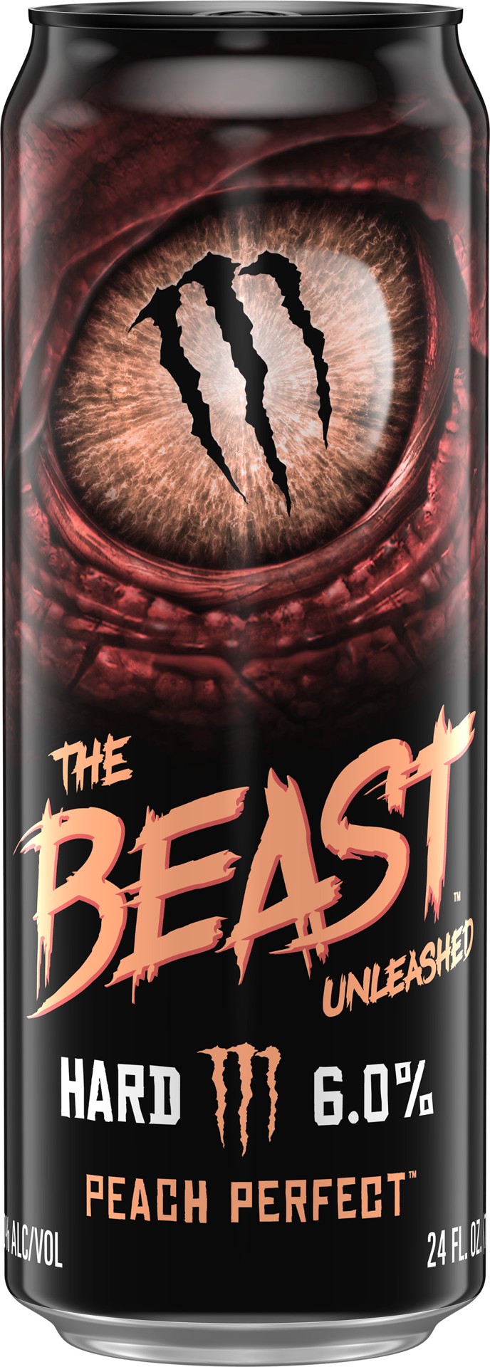 slide 1 of 6, The Beast Unleashed Peach Perfect 24 fl oz Can, 24 oz