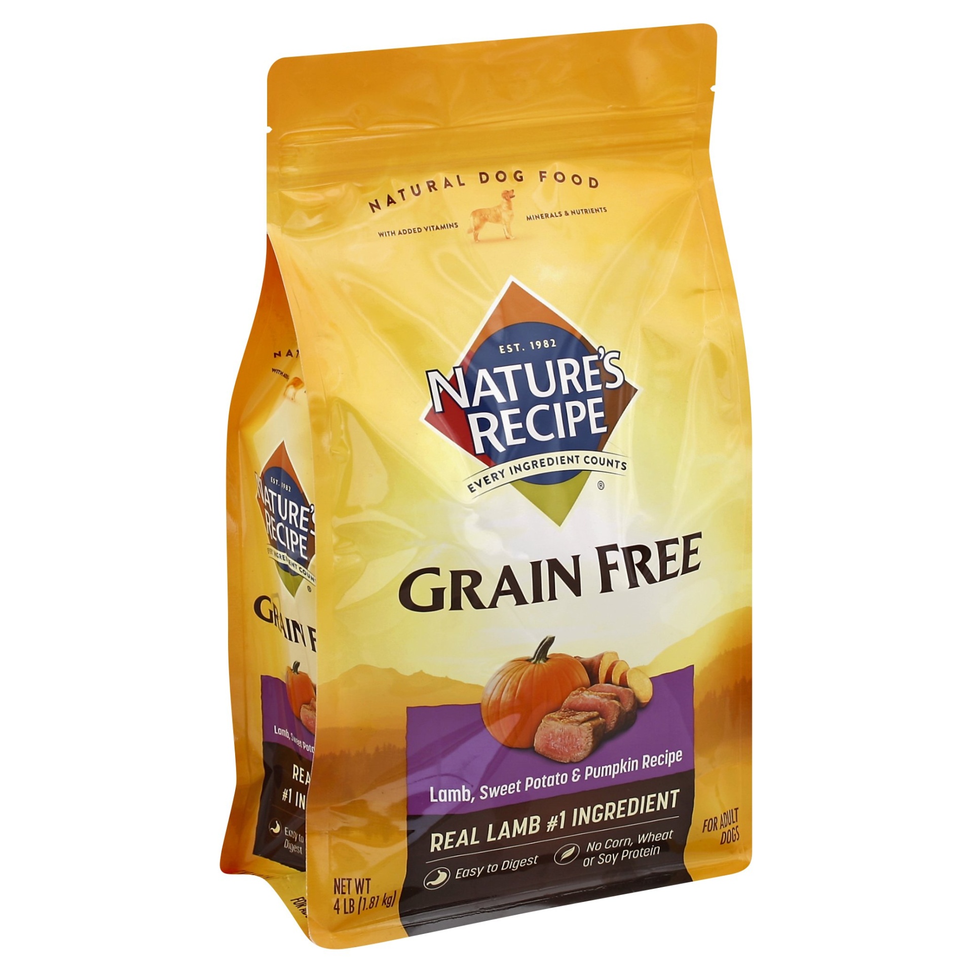 Nature's Recipe Grain Free Lamb, Sweet Potato & Pumpkin Recipe Dry Dog