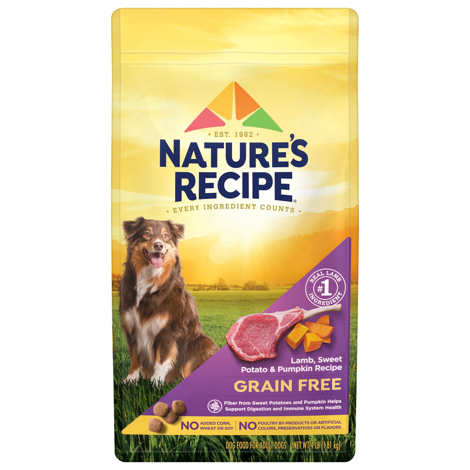 slide 1 of 9, Nature's Recipe Nature′s Recipe Grain Free Lamb, Sweet Potato & Pumpkin Recipe Dry Dog Food, 4 lb. Bag, 4 lb