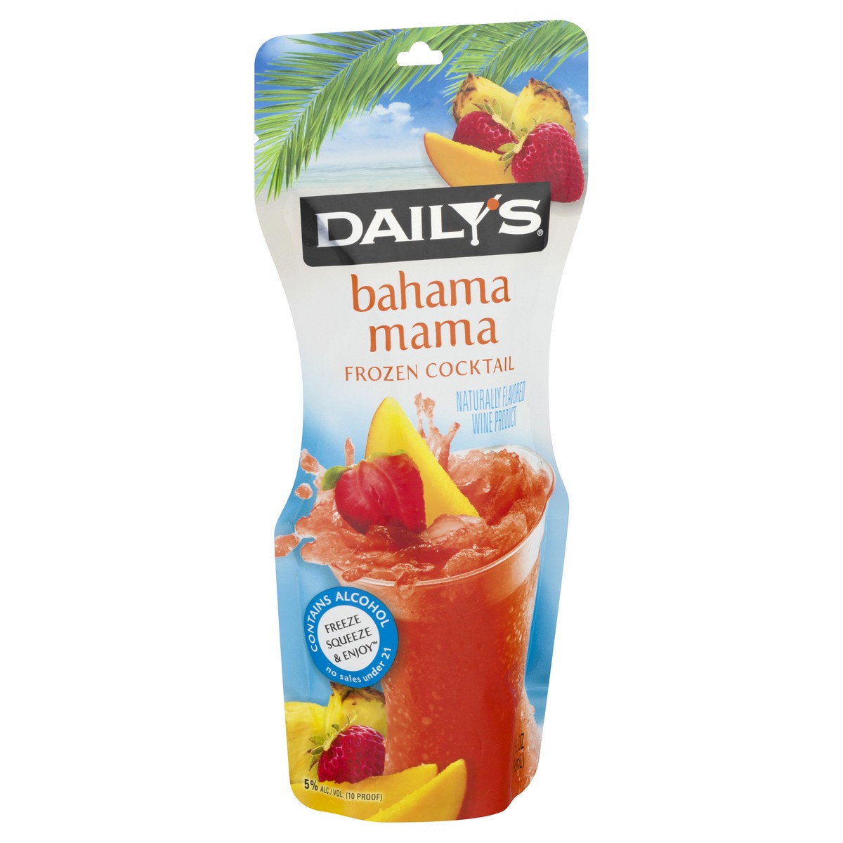 slide 7 of 13, Daily's Bahama Mama Ready to Drink Frozen Cocktail, 10 FL OZ Pouch, 10 fl oz