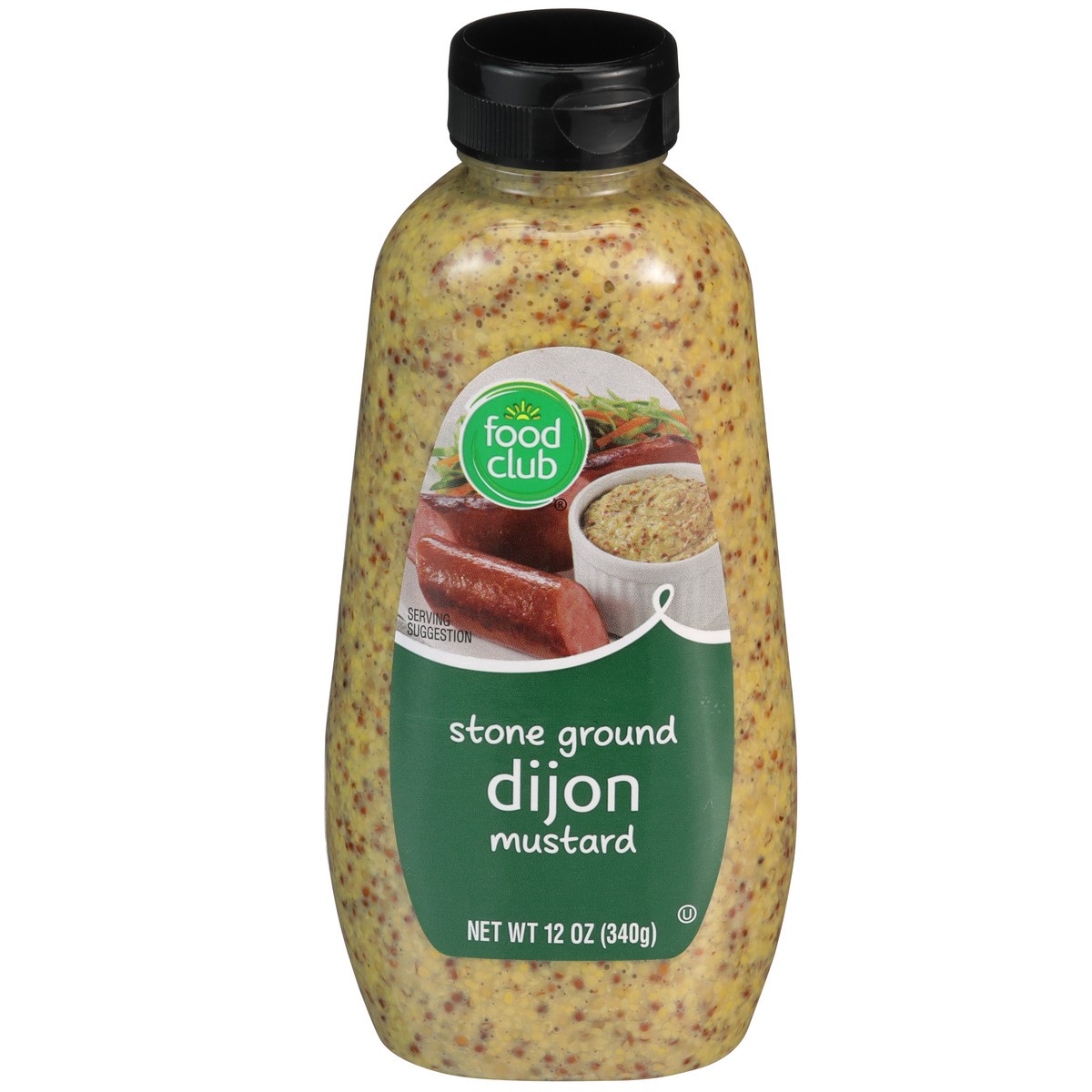 slide 1 of 11, Food Club Stone Ground Dijon Mustard, 12 oz