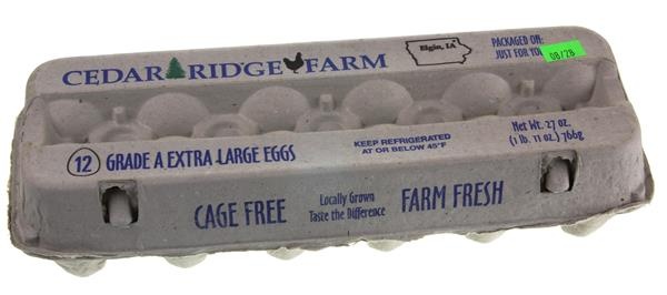 slide 1 of 1, Cedar Ridge Farm Grade A Extra Large Eggs, 12 ct