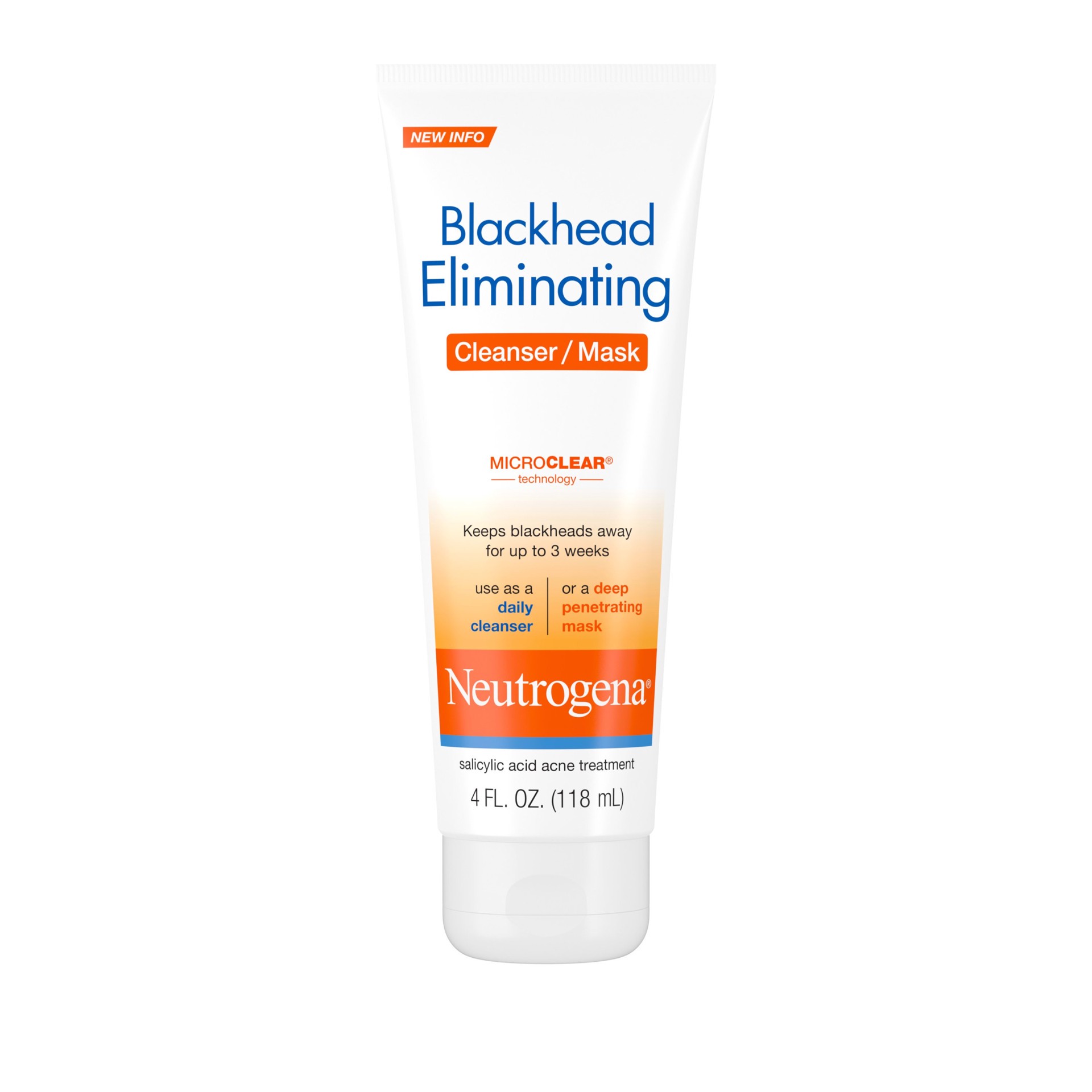 slide 3 of 5, Neutrogena Blackhead Eliminating Face Cleanser/Mask Treatment With Salicylic Acid, 4 Fl. Oz., 4 oz