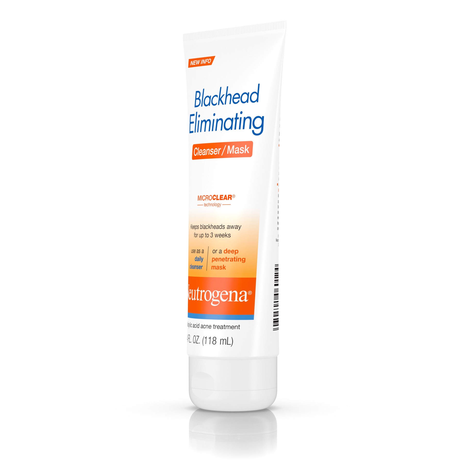 slide 2 of 5, Neutrogena Blackhead Eliminating Face Cleanser/Mask Treatment With Salicylic Acid, 4 Fl. Oz., 4 oz