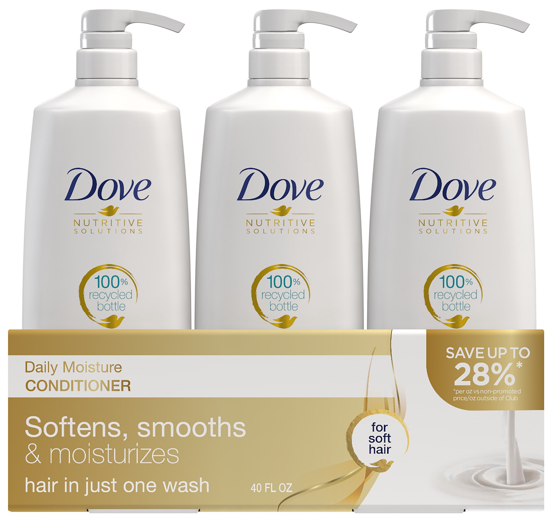 slide 3 of 5, Dove Moisturizing Conditioner Daily Moisture, 40 oz, 40 oz