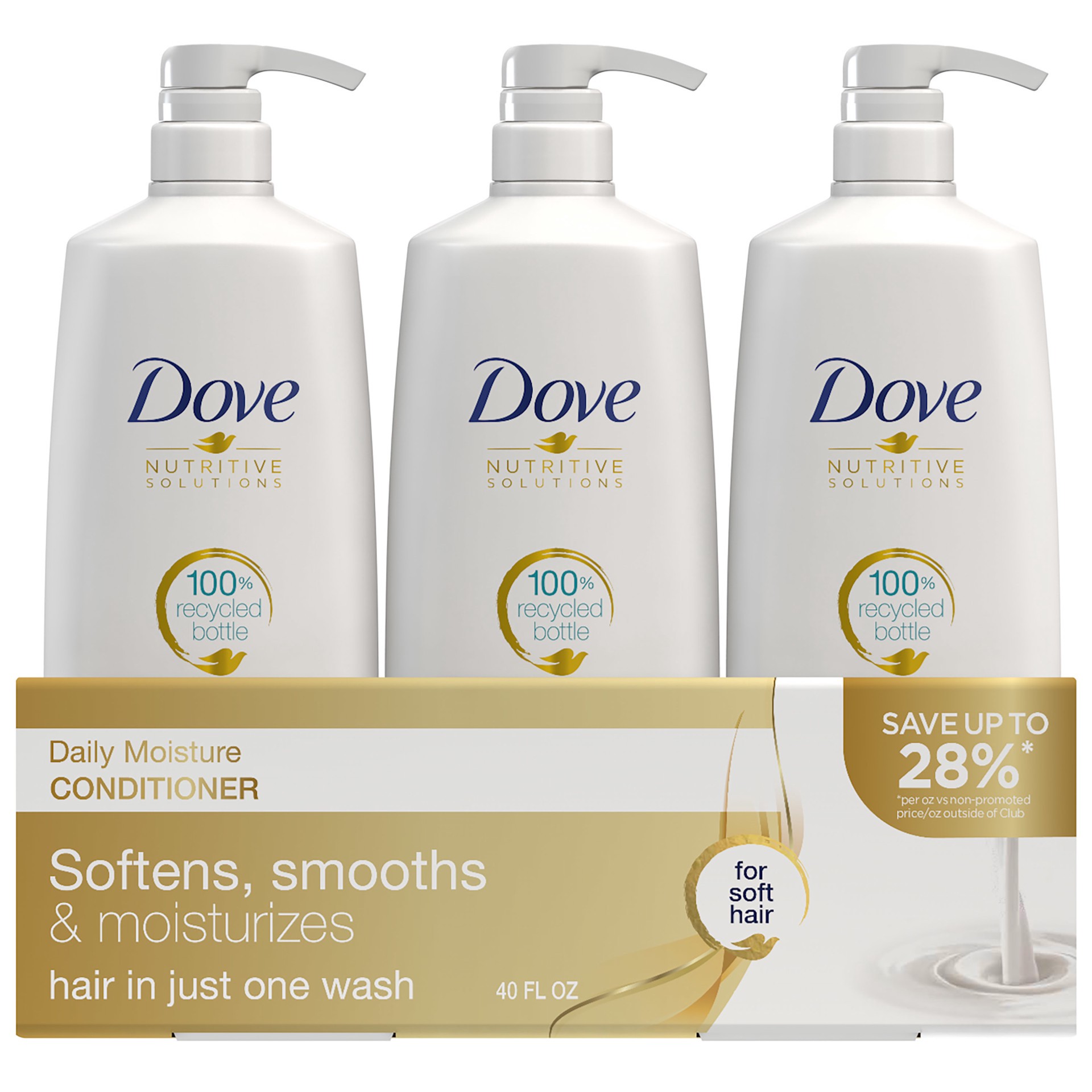 slide 1 of 5, Dove Moisturizing Conditioner Daily Moisture, 40 oz, 40 oz