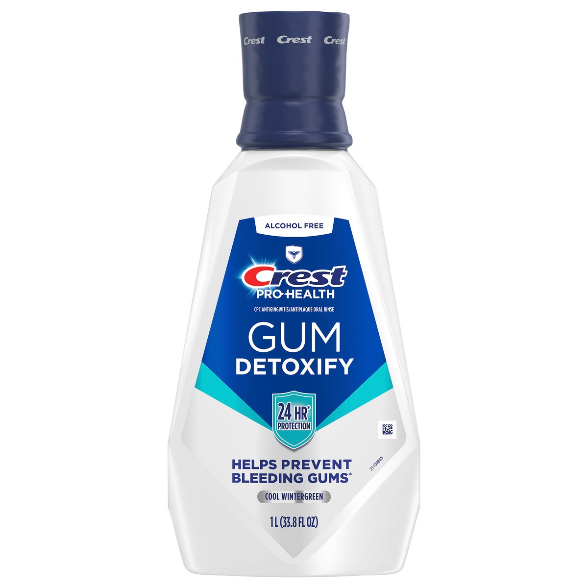 slide 2 of 2, Crest Pro-Health Gum Detoxify Mouthwash/Mouth Rinse, Antigingivitis & Antiplaque, Neutralizes Plaque, 24 Hour Protection, Alcohol Free, Cool Wintergreen - 1L (33.8 fl oz), 33.8 fl oz