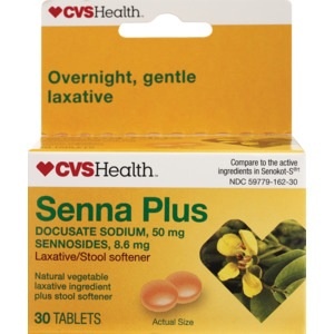 slide 1 of 1, CVS Health Senna Plus Laxative/Stool Softener Tablets, 30 ct
