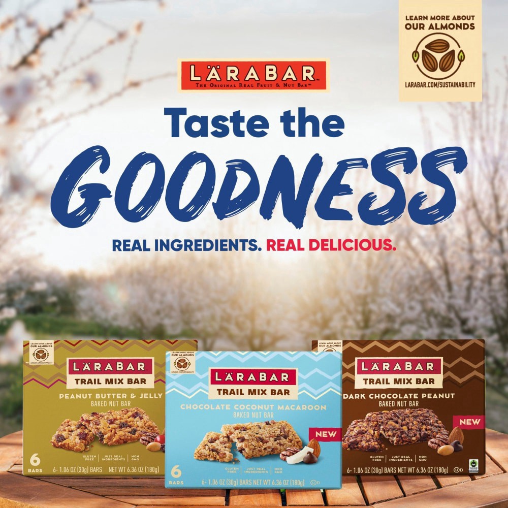 slide 4 of 6, LÄRABAR Trail Mix Bars, Chocolate Coconut Macaroon, Gluten Free Baked Nut Bar, 8 Count, 8.48 oz, 8 ct