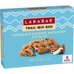 LÄRABAR Trail Mix Bars, Chocolate Coconut Macaroon, Gluten Free Baked Nut Bar, 8 Count, 8.48 oz