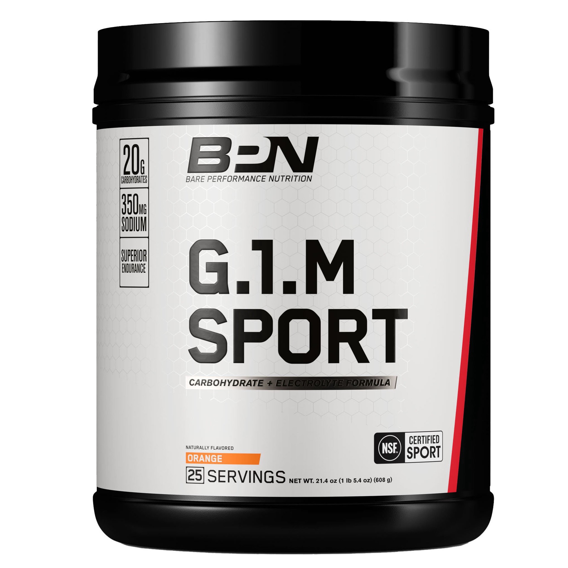 slide 1 of 1, Bare Performance Nutrition G.1.M Sport - Orange, 21.4 oz