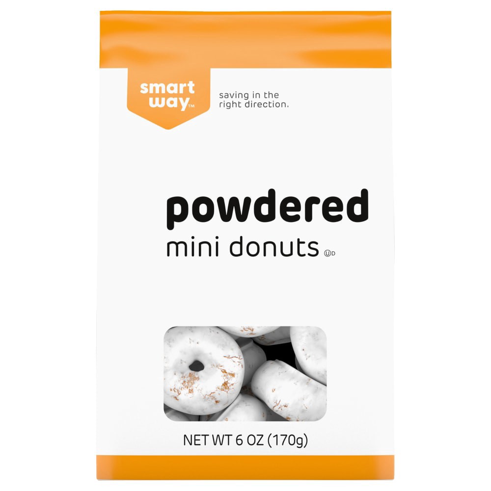 slide 1 of 3, Smart Way™ Powdered Sugar Mini Cake Donuts, 6 oz