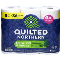 Quilted Northern Ultra Soft & Strong Toilet Paper, 9 Mega Rolls