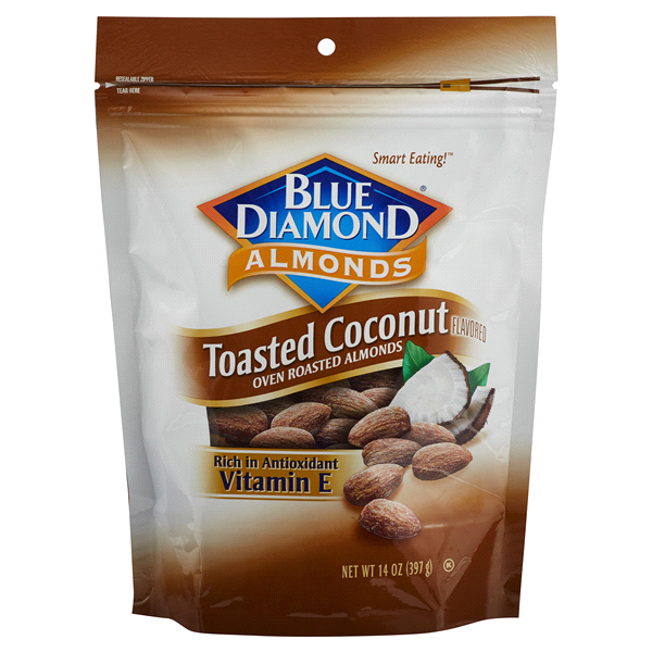 slide 1 of 1, Blue Diamond Oven Roasted Almonds, Butter Toffee, 16 oz