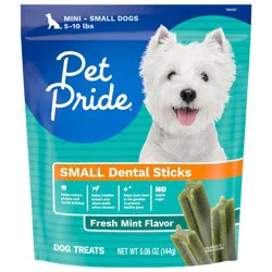 Pet Pride Fresh Mint Flavor Small Dental Sticks Dog Treats