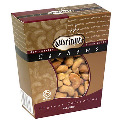 slide 1 of 1, austiNuts Gourmet Collection Dry Roasted Cashews, 8 oz