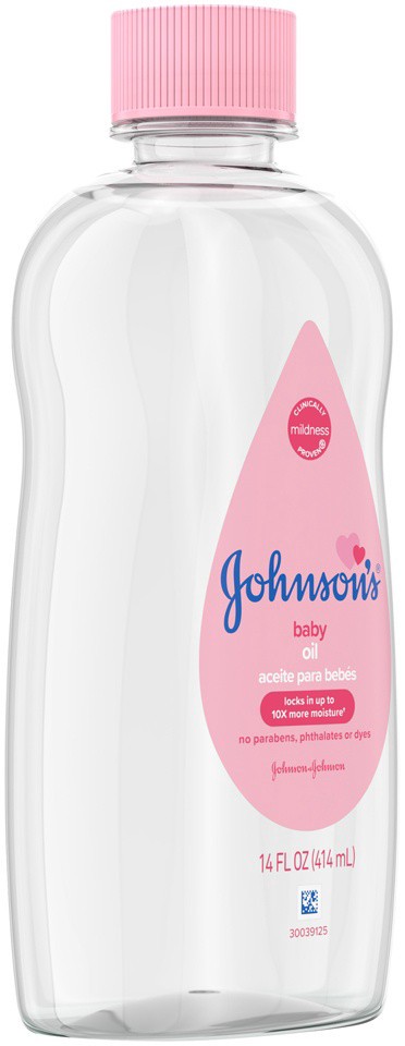 slide 4 of 6, Johnson's Baby Oil, Pure Mineral Oil, Original 14 fl. oz, 14 fl oz