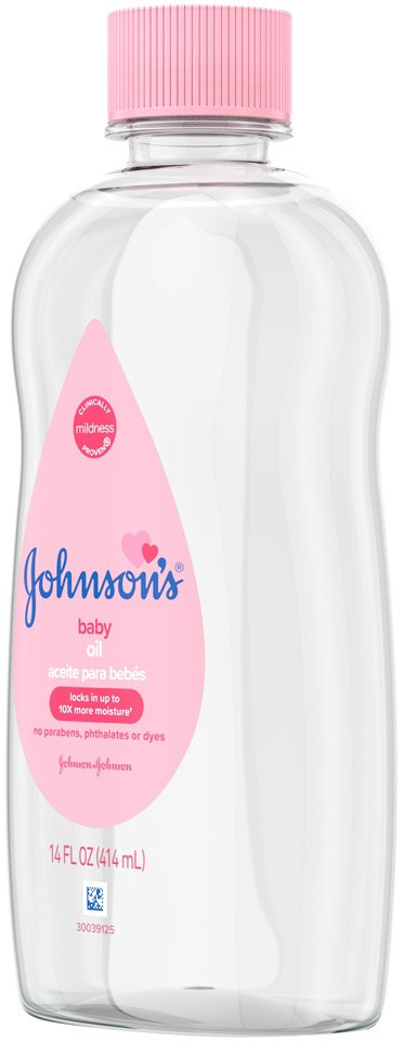 slide 3 of 6, Johnson's Baby Oil, Pure Mineral Oil, Original 14 fl. oz, 14 fl oz