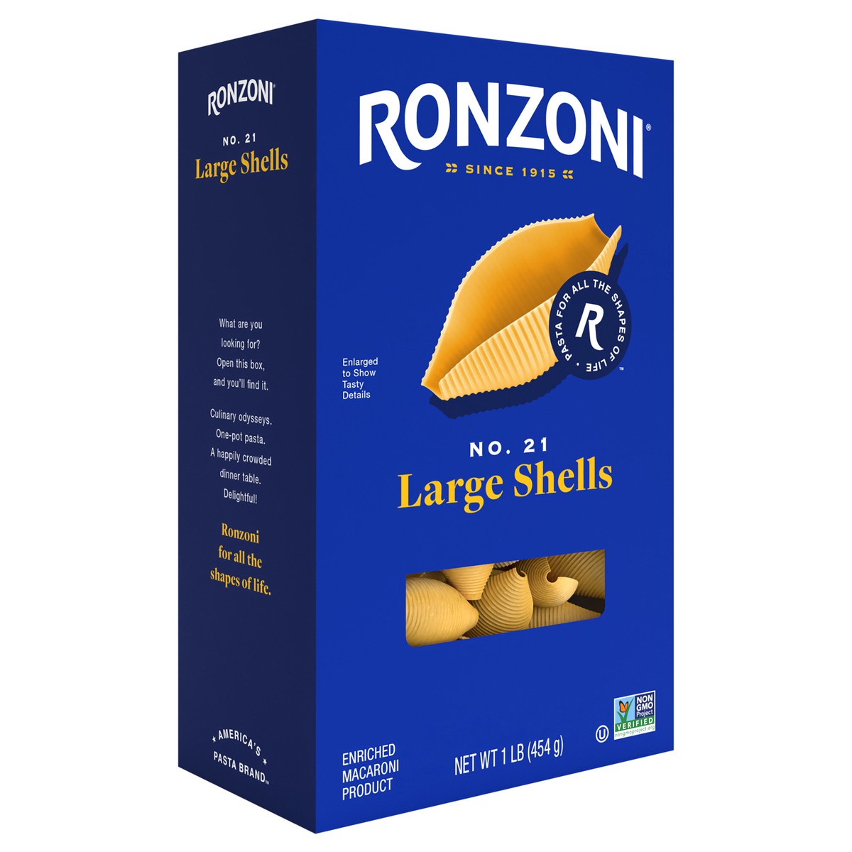 slide 2 of 9, Ronzoni Large Shells, 1 lb