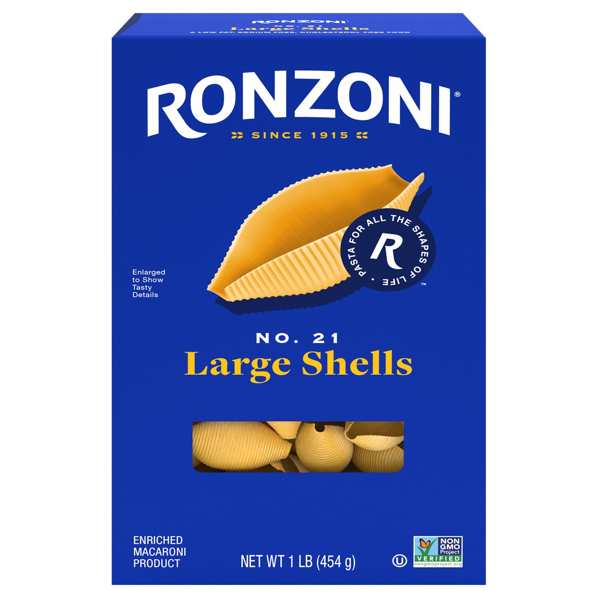 slide 1 of 9, Ronzoni Large Shells, 1 lb