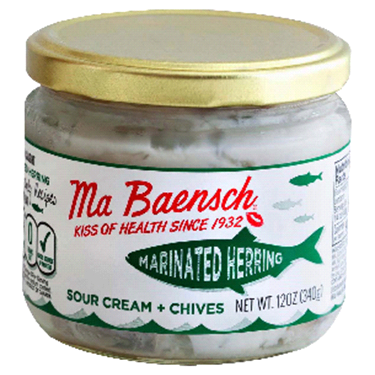 slide 1 of 1, Ma Baensch Marinated Herring In Sour Cream Chives, 12 oz