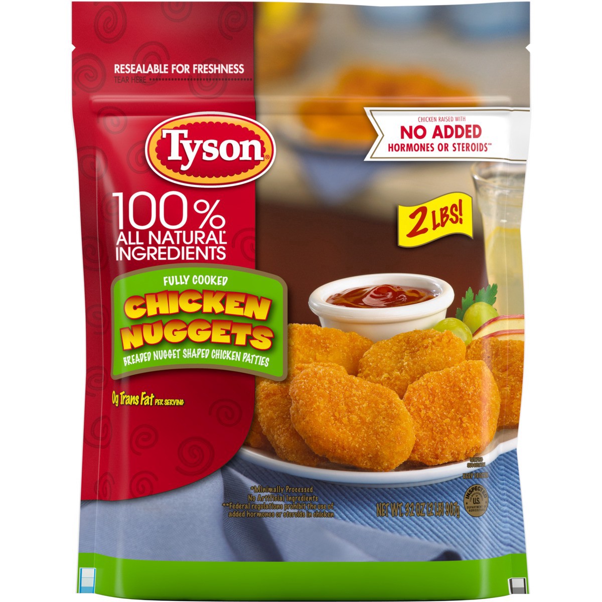 slide 2 of 6, Tyson Fully Cooked Chicken Nuggets, 32 oz. (Frozen), 32 oz