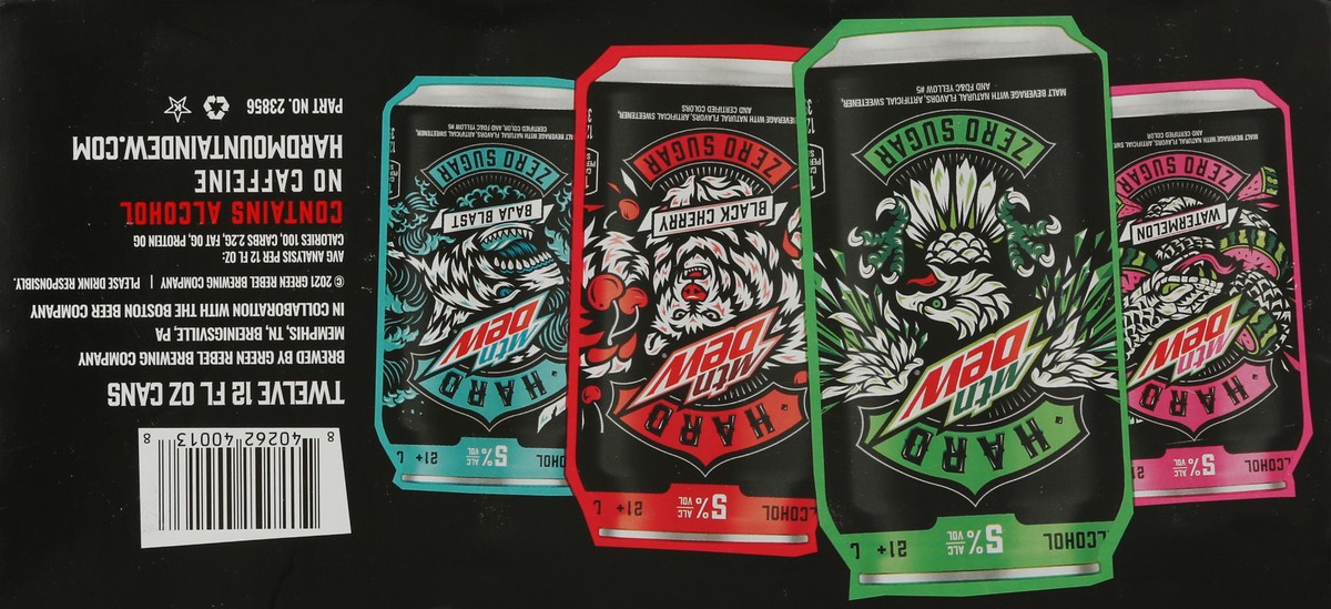 Mountain Dew Hard Zero Sugar Malt Flavored Beverage Variety Pack