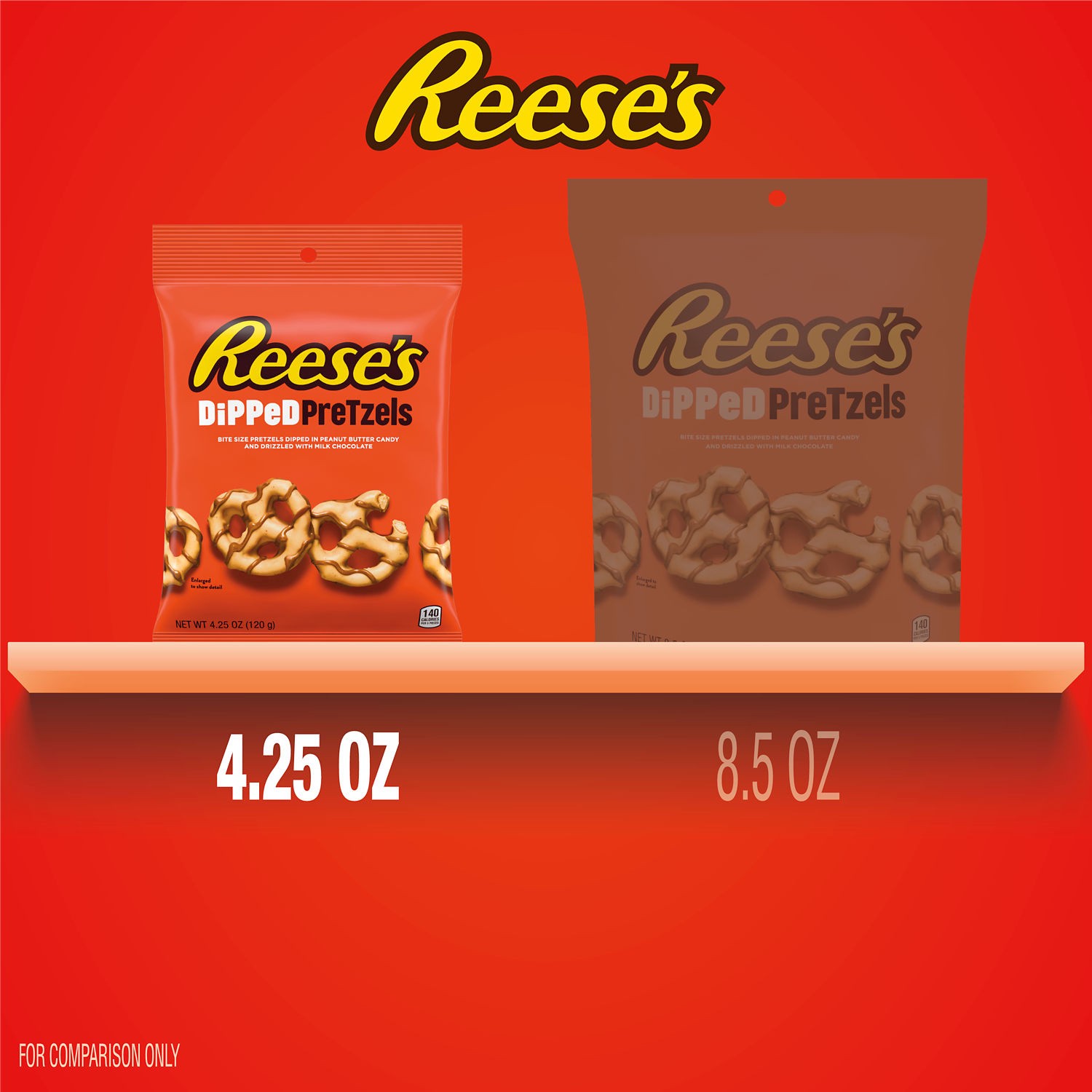 slide 6 of 8, Reese's Milk Chocolate Peanut Butter Dipped Pretzels Bag, 4.25 oz, 4.25 oz