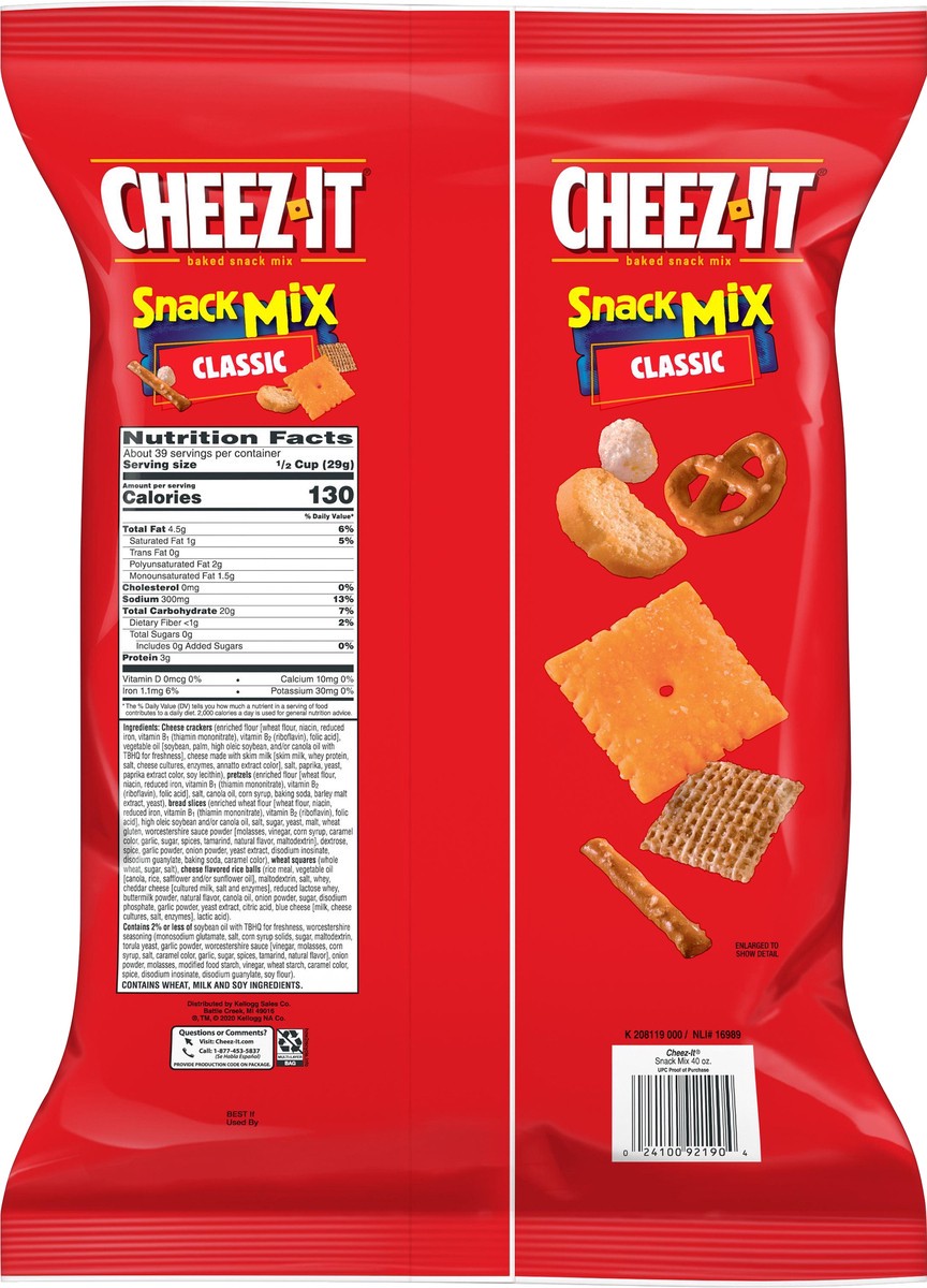 slide 3 of 8, Cheez-It Classic Snack Mix, 40 oz