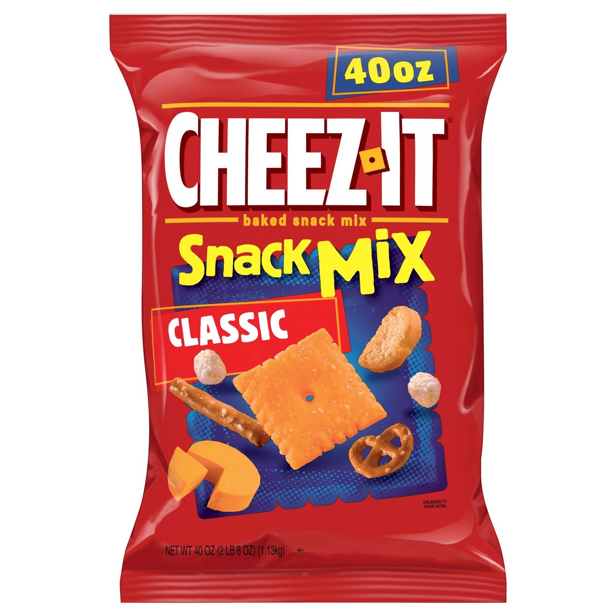 slide 1 of 8, Cheez-It Classic Snack Mix, 40 oz