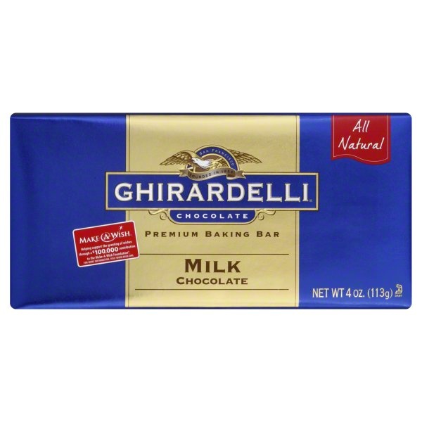 slide 1 of 1, Ghirardelli Baking Bar, Premium, Milk Chocolate, 4 oz