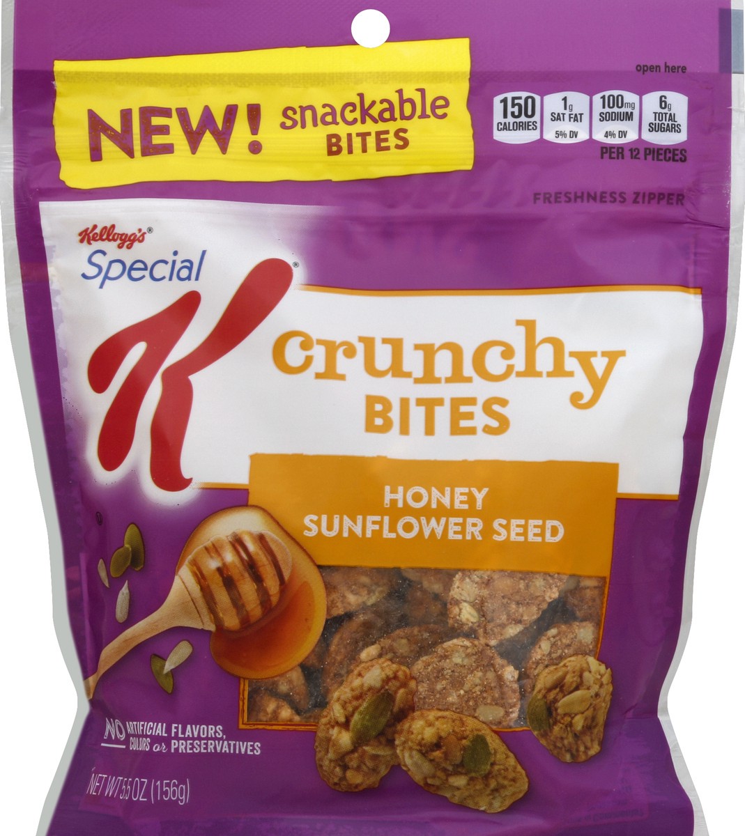 slide 2 of 6, Special K Honey Sunflower Seed Crunchy Bites, 5.5 oz