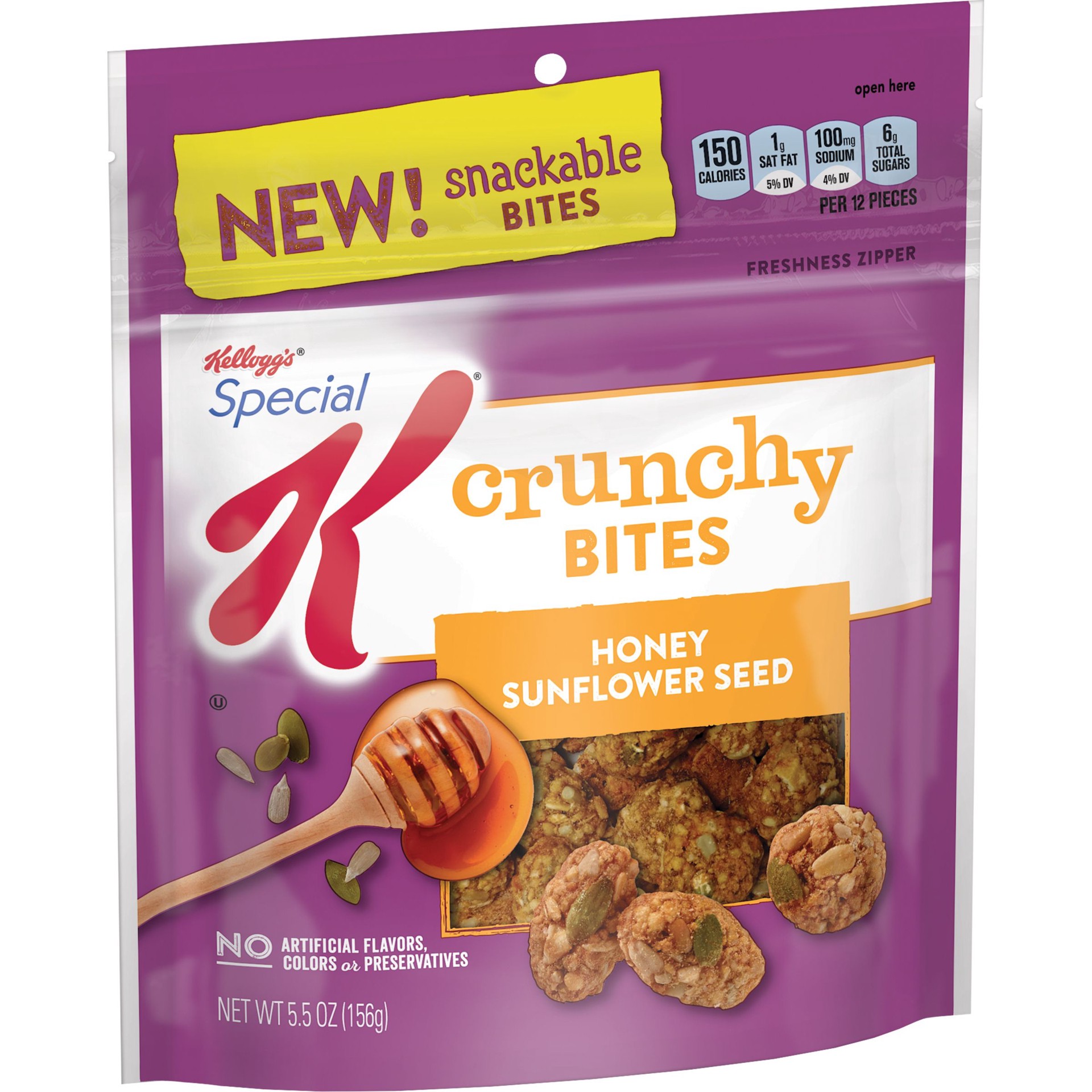 slide 1 of 6, Special K Honey Sunflower Seed Crunchy Bites, 5.5 oz