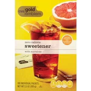 slide 1 of 1, CVS Gold Emblem Zero Calorie Sweetener With Sucralose, 100 ct