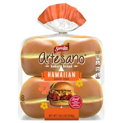 Sara Lee Artesano Hawaiian Bakery Buns, 8 count, 19 oz