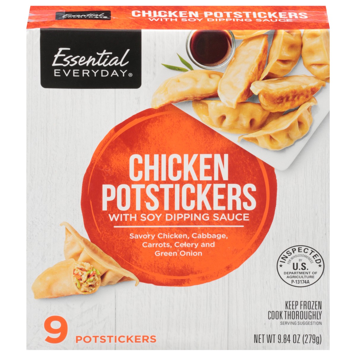 slide 1 of 13, Essential Everyday Chicken Pot Stickers - 9.84 oz, 9.84 oz