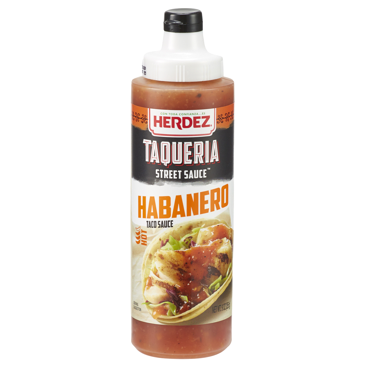 slide 1 of 6, Herdez Hot Habanero Taqueria Street Taco Sauce, 9 oz