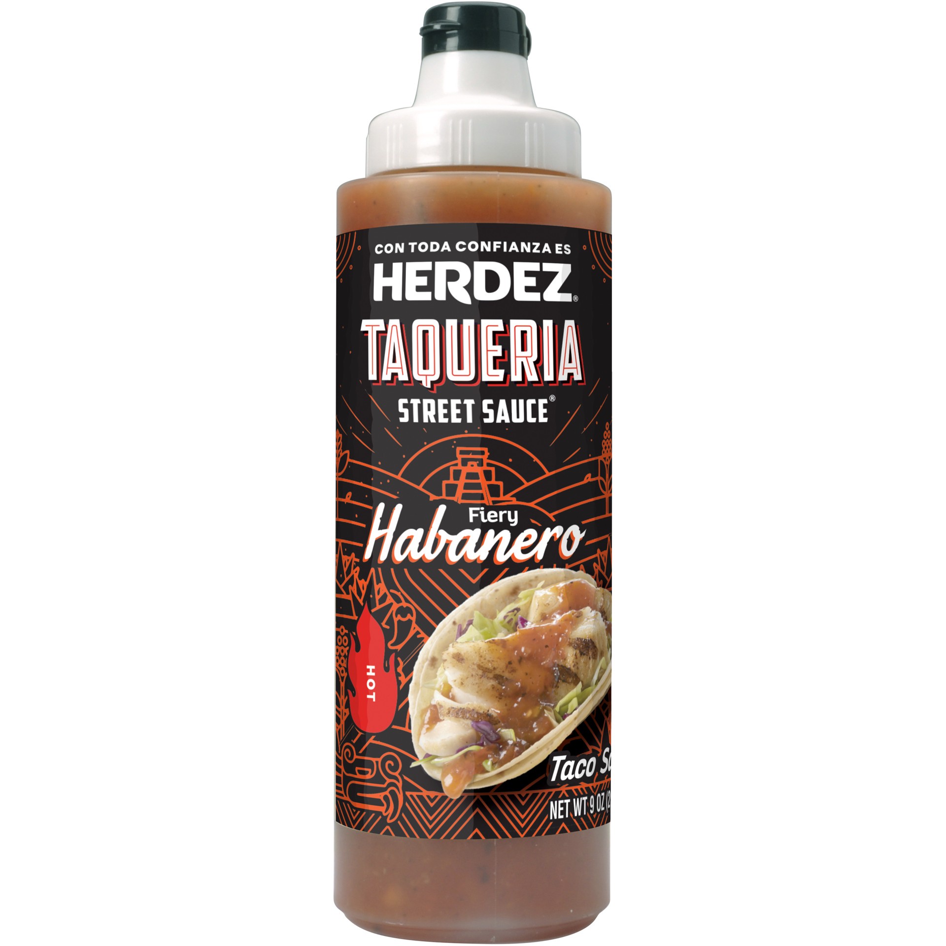 slide 1 of 5, Herdez TAQUERIA STREET SAUCE Habanero Hot, 9 fl oz