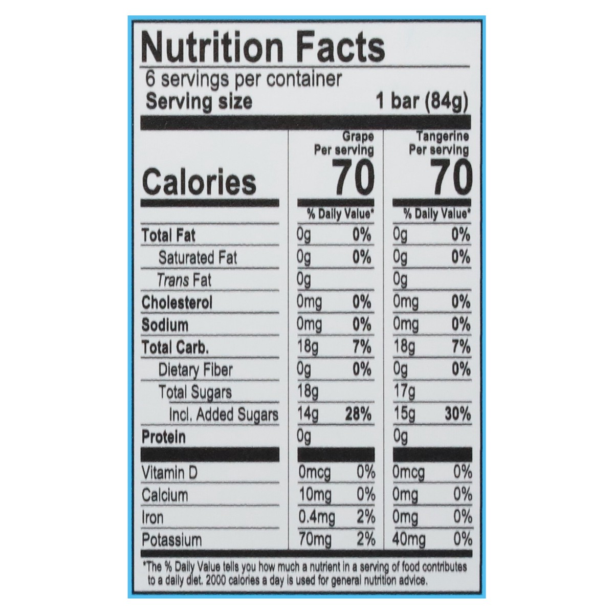 slide 9 of 13, Whole Fruit Grape & Tangerine Fruit Bars 6 - 2.75 fl oz Bars, 6 ct