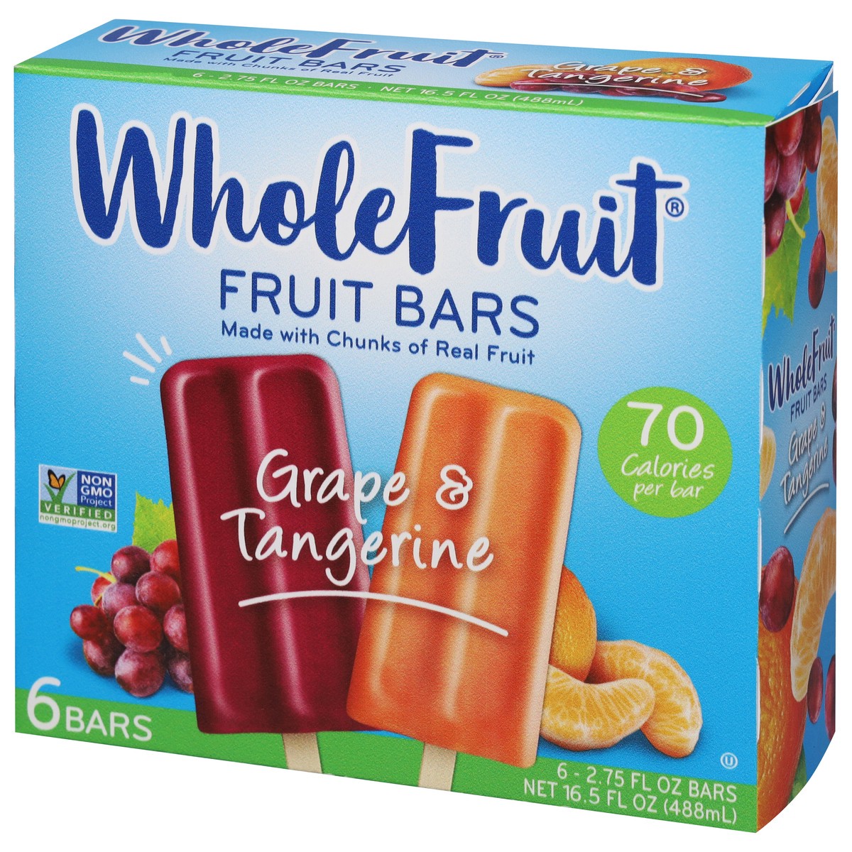 slide 5 of 13, Whole Fruit Grape & Tangerine Fruit Bars 6 - 2.75 fl oz Bars, 6 ct