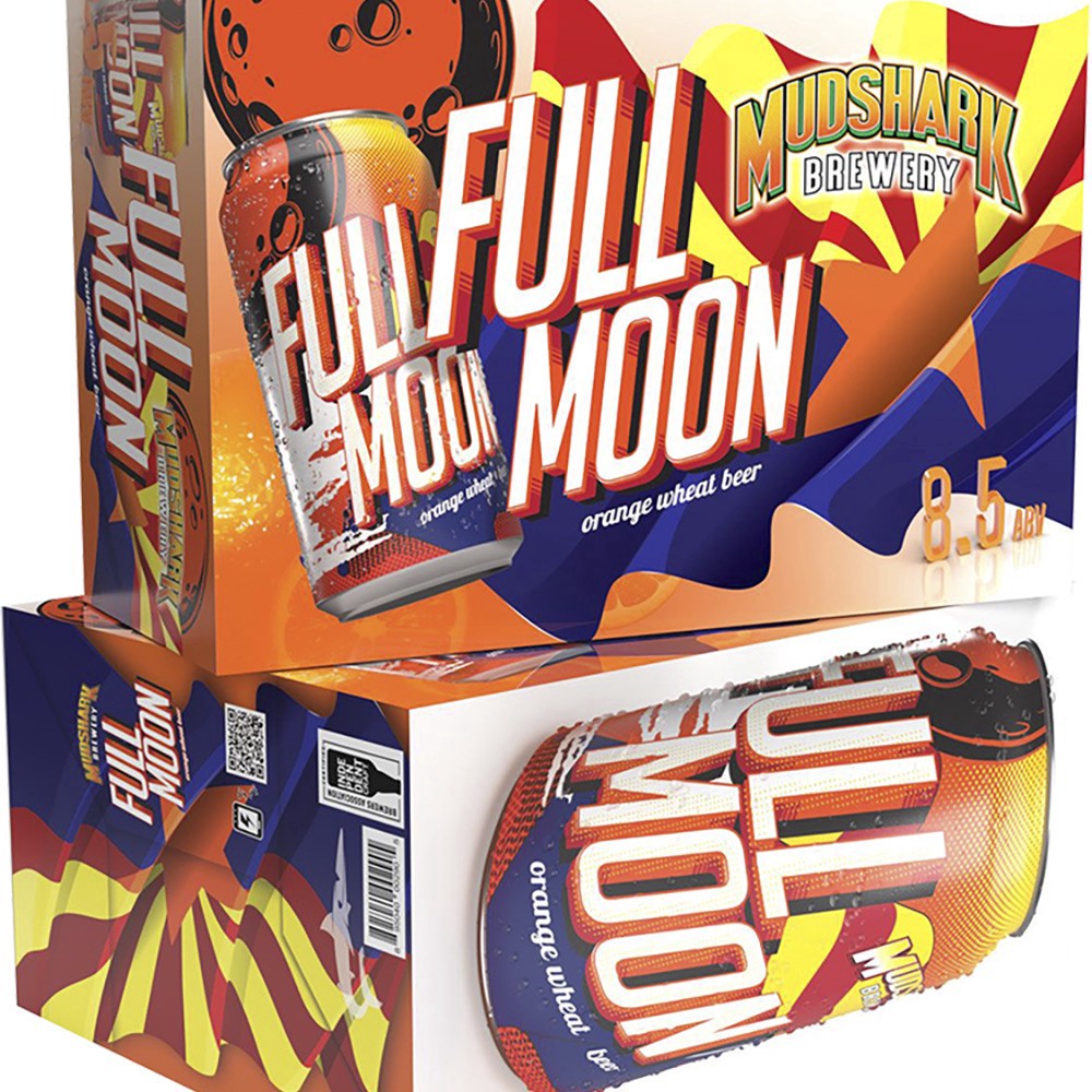 slide 1 of 1, Mudshark Full Moon Orange Wheat, 12 ct; 12 oz