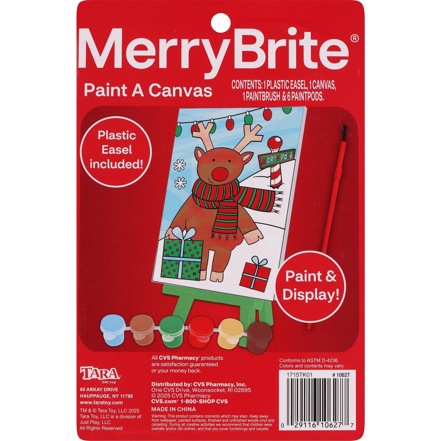 slide 2 of 2, Merry Brite Reindeer Paint A Canvas Kit, 1 ct