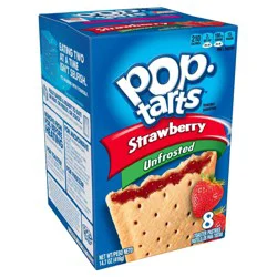 Pop-Tarts Breakfast Toaster Pastries, Unfrosted Strawberry Flavored