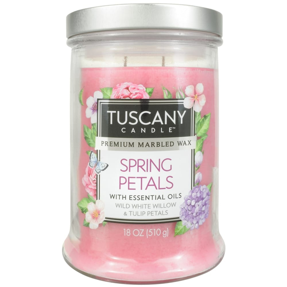 slide 1 of 1, Tuscany Candle Spring Petals Scent Candle with Essential Oils, 18 oz