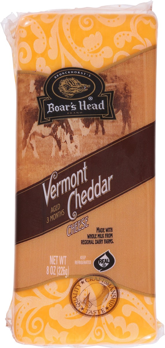 slide 8 of 9, Boar's Head Yellow Vermont Cheddar Cheese, 8 oz