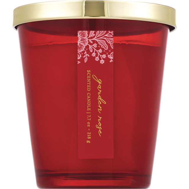 slide 1 of 1, DECORWARE 7.5Z Vase Garden Rose Cndl, 7.5 oz