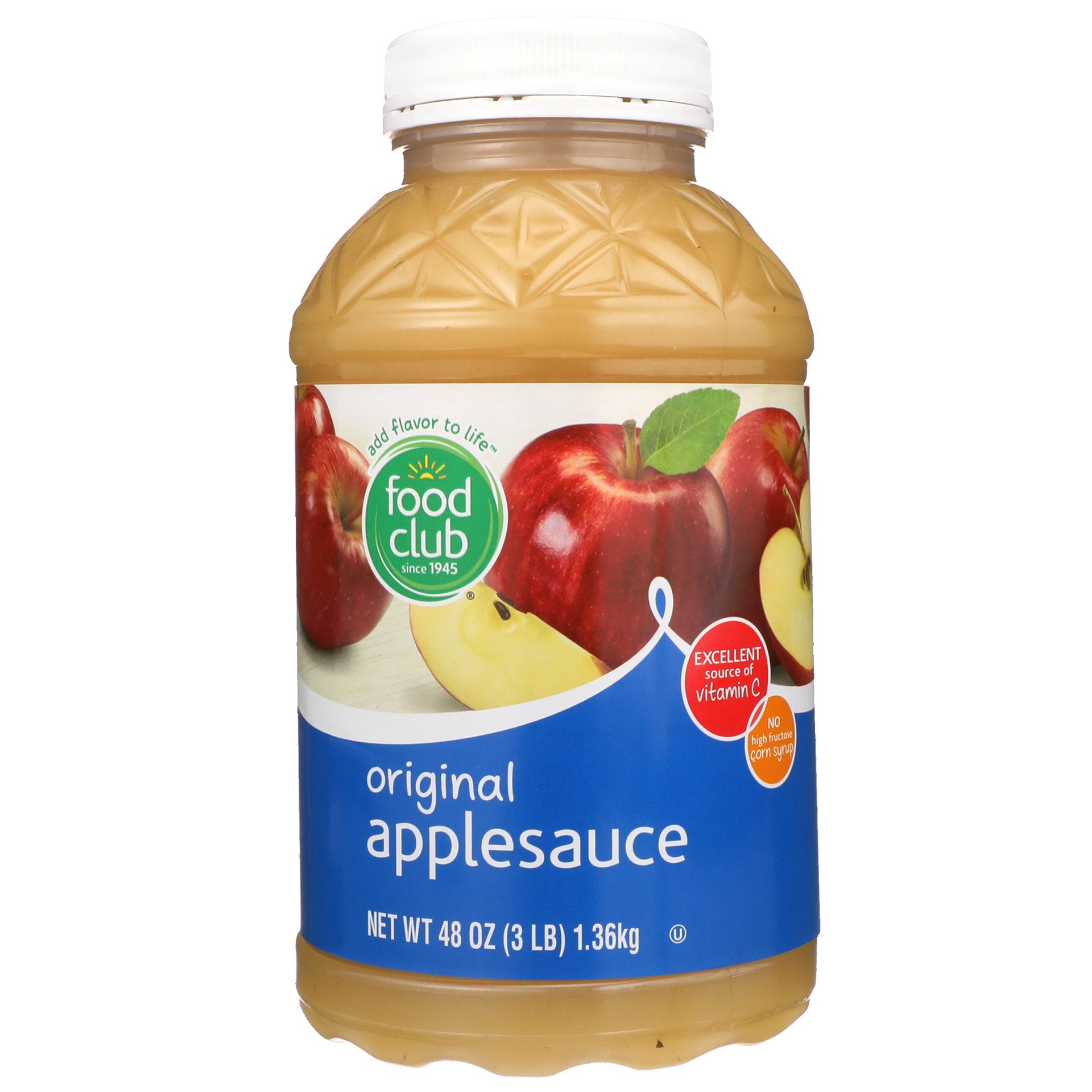 slide 1 of 6, Food Club Applesauce, 48 oz