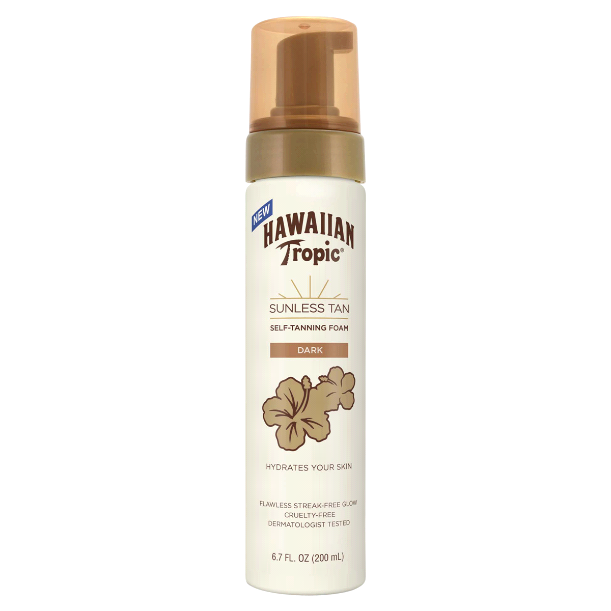 slide 1 of 1, Hawaiian Tropic Sunless Tan Dark Self-Tanning Foam, 6.7 oz